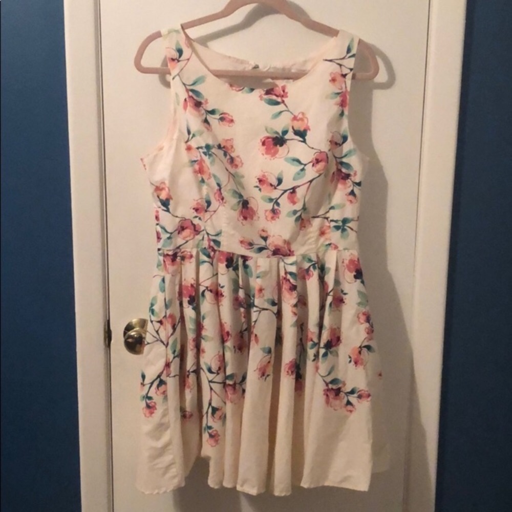 white floral summer dress